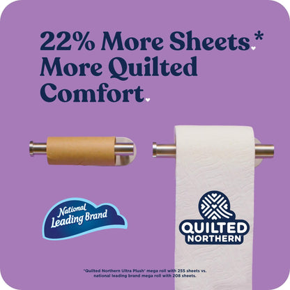 Ultra Plush 3-Ply Toilet Paper, 24 Mega Rolls, 255 Sheets per Roll