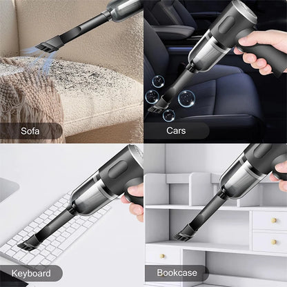 Portable Wireless Handheld Car Vacuum Cleaner, 120W Hand Held Mini Vacuum for Desk Home &Office Dust Cleaning